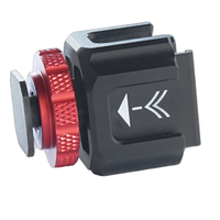 Adaptateur triple griffe froide en alliage d'aluminium, support d'extension universel portable pour flash d'appareil photo reflex numérique et moniteur