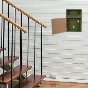 Boîte à clés Tenture murale porte en bois installation murale boîte de rangement de boîte aux lettres, pour clés et courrier armoire de rangement efficace - Product Image 5