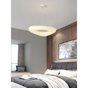 Designer's Modern Minimalist Cream-Colored Adjustable Height Energy Saving Pendant <b>Light</b> Unique Artistic Lighting Fixture for - Product Image 2