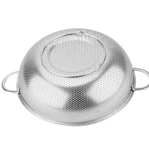 Strainer Colander Basket Sifter Sieve Stainless Steel Vegetable Fruit Rice Mesh Family Commonly Used Tools Home Kitchen Opp Bag