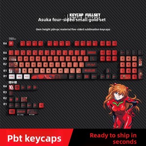 Teclas Secret EVA Asuka Transparentes de Cuatro Lados, Material PBT PC, Sublimación, Teclas <span class=keywords><strong>Gmk</strong></span> - Product Image 3