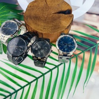 Montre à quartz Offre Spéciale pour hommes DW Chronographe 42mm Link Montres à bracelet en acier inoxydable argenté