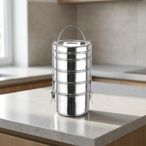 Eco-Friendly Food Kids Stainless Steel Dual Tier Insulated Leak Proof 1-3L Capacity <b>Lunch</b> <b>Boxes</b> Tiffin Box - Product Image 3