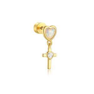 Pendientes de Plata de Ley 925 con Borla de Corazón CANNER para Niñas - Product Image 1