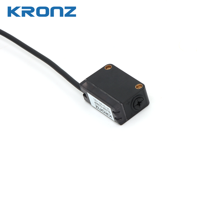 KRONZ Industrial PNP Photoelectric Sensor 12-24VDC Selectable Point/Linear Beam 40-200mm Detection Range Adjustable