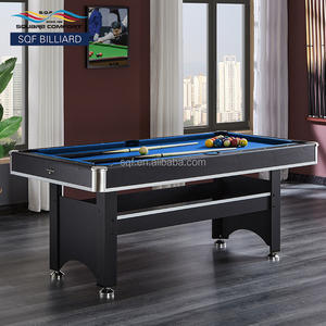 <span class=keywords><strong>Mesa</strong></span> de <span class=keywords><strong>Billar</strong></span> Snooker Clásica 3 en 1 S.Q.F de 1.83m, Multijuego con Pool, <span class=keywords><strong>Ping</strong></span>-<span class=keywords><strong>Pong</strong></span> y <span class=keywords><strong>Comedor</strong></span> con Patas de Madera Maciza - Product Image 3