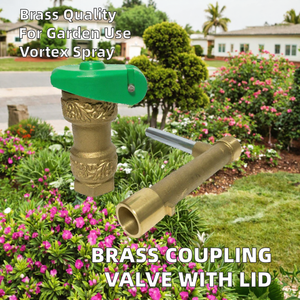 Robinet d'admission d'eau à raccord rapide en laiton avec couvercle pour arroseur à impact d'irrigation, usage agricole et de jardin - Product Image 2