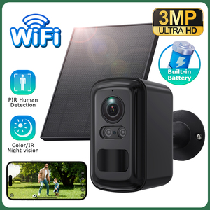 กล้องวงจรปิดไร้สาย 4K สำหรับภายนอกอาคาร ใช้พลังงานแบตเตอรี่ กล้อง WiFi พร้อมระบบมองเห็นกลางคืนแบบสี ตรวจจับความเคลื่อนไหวด้วย <span class=keywords><strong>AI</strong></span> รองรับแผงโซลาร์เซลล์ - Product Image 2