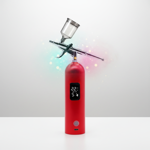 Kit d'aérographe sans fil rechargeable par USB à double action avec arrêt automatique, pression de 35 PSI, aérographe pour gâteaux, nail art et effets spéciaux - Product Image 1