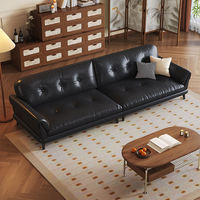 Canapé sectionnel italien minimaliste de luxe léger en cuir véritable, moderne et réglable, pour salon, modèle Cloud Art Sailboat Top
