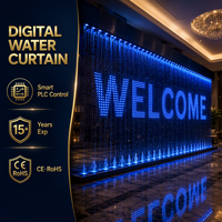 Cortina de Agua Digital Personalizada con Diseño Gráfico, Producción de Fuentes y Instalación In Situ para Paisajismo Comercial