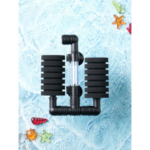 Moderno di lusso Pet acquario filtro Media doppia macchina spugna-filtrata pompe per acqua per interni di lusso stile in scatola di imballaggio - Product Image 1