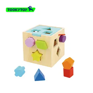 Boîte de tri de formes Jouet éducatif en bois pour enfants Boîte Montessori Personnalisation E-commerce Trieur de formes