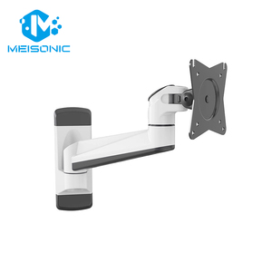 Bras de support mural inclinable à 90 degrés pour écran d'ordinateur LCD AE10W, couleur argent, capacité de charge de <span class=keywords><strong>8</strong></span> kg, 32 pouces, en alliage d'aluminium - Product Image 4
