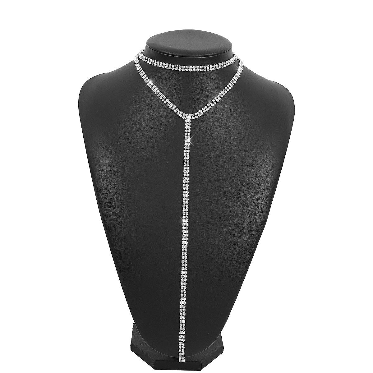 Popular Fashion Big Brand Diamond-Encrusted Choker Necklace