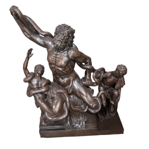 Célèbre marbre grec Laocoon et fils Statue en bronze Figurine artisanale en métal coulé à la main Sculpture complexe par Metal <span class=keywords><strong>Craft</strong></span> - Product Image 4