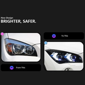 AURON LED Headlamp DRL Front for X1 E84 2010-2015 36W 6000K Universal Fitment Dual Color Yellow & White - Product Image 2