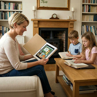 Boîte de rangement décorative en forme de faux livre pour tablette et téléphone, faible MOQ, personnalisable, pour la prévention de la dépendance aux appareils électroniques chez les enfants
