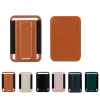 Dompet kulit perjalanan, pria baru, magnetik kulit, dompet magsafe bisnis Mini minimalis, klip uang dengan dudukan