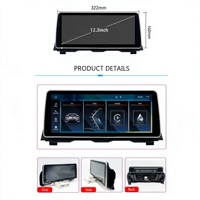 Pour BMW Série 5 F10 CIC NBT 12,3 pouces Carplay Android Auto Caméra de recul USB Microphone intégré 1 an Mains libres