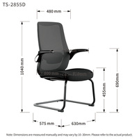 Chaise de bureau ergonomique moderne en maille avec pieds fixes en tube de fer, pivotante et confortable pour la maison, l'atelier ou la chambre à coucher - Vente en gros