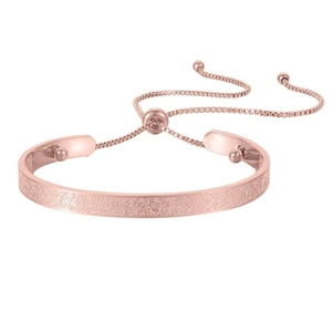 <span class=keywords><strong>Bracelet</strong></span> de mode en acier inoxydable plaqué or, à motif islamique arabe simple face, pour femmes, vente en gros - Product Image 6