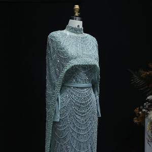 Dubai di lusso a maniche lunghe <span class=keywords><strong>abiti</strong></span> <span class=keywords><strong>da</strong></span> sera musulmani <span class=keywords><strong>abiti</strong></span> <span class=keywords><strong>da</strong></span> sera in stile arabico <span class=keywords><strong>abiti</strong></span> speciali <span class=keywords><strong>da</strong></span> <span class=keywords><strong>sposa</strong></span> Lsz369A-1 - Product Image 4