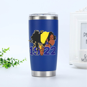 2024 bottiglia Thermos con lettera greca diversa personalizzata 304 bottiglia isolata in acciaio inossidabile Zeta Phi Beta Sorority - Product Image 5