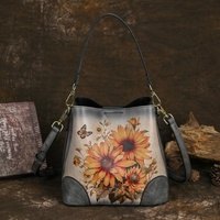 Fabriek Groothandel 2024 Nieuwe Retro Chinese Stijl Dames Handtas Multifunctionele Satchel Schoudertas Rits Emmer Tas Stijl