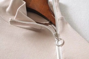 Roupas femininas personalizadas, roupas femininas de algodão de alta qualidade, gola alta, manga longa raglan, blusa simples, body - Product Image 4
