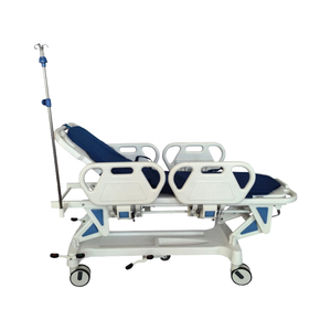 Hospital Furniture Metal Healthcare <strong>Transfer</strong> <strong>Trolley</strong> Infusion 70 Adjustable Back Rest Central Braking System For School Use - Product Image 2