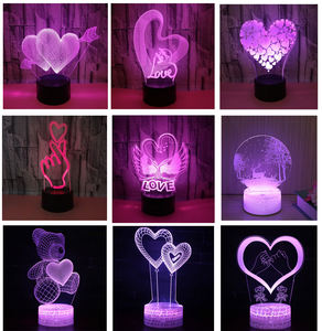 <span class=keywords><strong>Lampe</strong></span> de table LED 3D <span class=keywords><strong>à</strong></span> illusion acrylique, décoration de <span class=keywords><strong>maison</strong></span>, cadeau de vacances pour enfants, base USB personnalisable, bricolage - Product Image 6