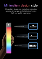 Mínimamente diseñado 23cm RGB LED iluminación cuerpo activado por calor para almacenamiento de dormitorio/pasillos alimentado por batería