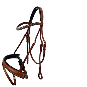 Durable Leather Handmade Horse Bridle Adjustable Halter Comfortable Fit Strong Hardware Factory Made <b>Equestrian</b> Riding Gear - Product Image 3