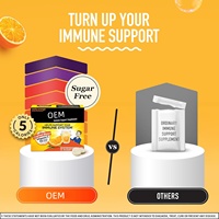 Tablet Efervecent Vitamin C Zinc 1000mg Bebas Gula, Meningkatkan Imunitas, Rasa Jeruk Segar, 30 Tablet, Untuk Dewasa, Remaja, Bayi
