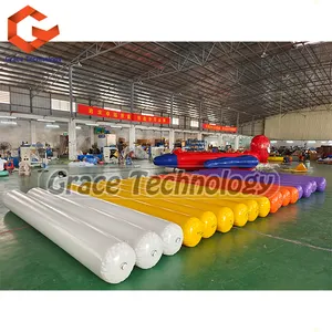 रंगीन pvc inflatable बाधाओं को पानी के खेल के लिए inflatable सिलेंडर निर्माता