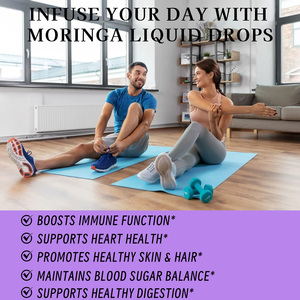 Gouttes liquides de Moringa pur de haute qualité avec du Moringa qui soutient naturellement la vitalité, favorisent la santé et favorisent une digestion saine - Product Image 3