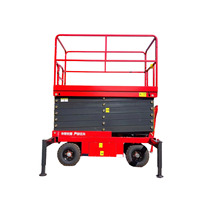 Plateforme élévatrice mobile à ciseaux aérienne 4m-18m, déplacement manuel, marque YANCHA, capacité de charge 500kg, moteur AC, garantie 1 an, utilisation extérieure