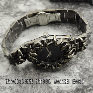 Đồng hồ thạch anh phong cách Gothic Millennium Retro, thiết kế móng vuốt Alabaster, kiểu dáng châu Âu Mỹ thời thượng, quyến rũ, thép không gỉ, mặt kính 22mm - Product Image 2