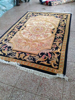 Tapis en laine fait main chinois Aubusson à poils longs, écologique et adapté aux animaux domestiques