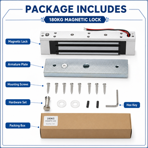 Cerradura Electromagnética <span class=keywords><strong>de</strong></span> Fábrica Electro Maglock 12V 180KGS 350LBS para <span class=keywords><strong>Puerta</strong></span> <span class=keywords><strong>de</strong></span> Madera, Control <span class=keywords><strong>de</strong></span> Acceso, Cerradura Magnética Eléctrica con LED - Product Image 6