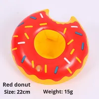 Porte-gobelet gonflable Flamingo Donut Citron Pastèque Ananas Crabe Coeur Sous-verre pour Parcs Aquatiques