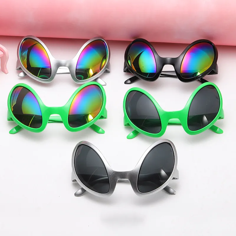 Cheap Alien Sunglasses 2022 Hot Sale Funny Party Glasses with Multy Colors Alien Eyes