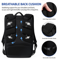 Sac à dos pour ordinateur portable de 15 pouces en polyester résistant à l'eau avec logo personnalisé pour homme, grande capacité, tendance, pour les déplacements professionnels