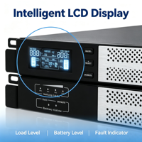 UPS Online Lithium 1U Rack 6000VA 5400W Fase Tunggal dengan Faktor Daya 0.9 untuk Aplikasi Server Telekomunikasi