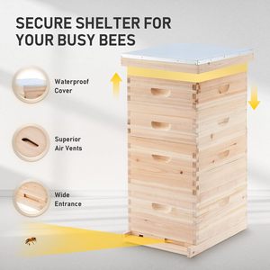 Langstroth Bee Hive 4 Layer Hive Box 20 Frame Beehive Frames 2 Brood Box 2 Super Box Langstroth Beehive Kit - Product Image 4