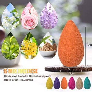 Hottest Waterfall Backflow <strong>Cone</strong> for <strong>Incense</strong> <strong>Burner</strong> Sandalwood Green Tea Jasmine Lavender Rose Wormwood Mixed Color <strong>Incense</strong> <strong>Cones</strong> - Product Image 2