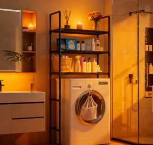 Scaffale di stoccaggio americano In-stock della lavatrice, gabinetto e mobiletto del bagno, scaffale di stoccaggio, scaffale di stoccaggio multifunzionale - Product Image 3