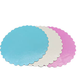 Plateau à gâteaux ondulé en carton festonné à Base ronde pour Desserts et pâtisseries, plateaux alimentaires résistants à la graisse - Product Image 5