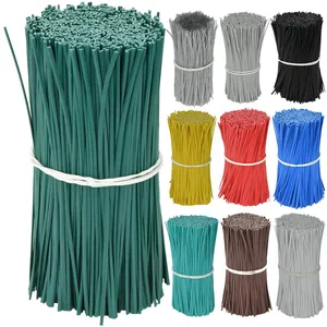 Bridas de Cable de hierro oblato reutilizables, 1000 unidades, para flores, plantas, trepadoras, vides, hilo de fijación recubierto multifunción